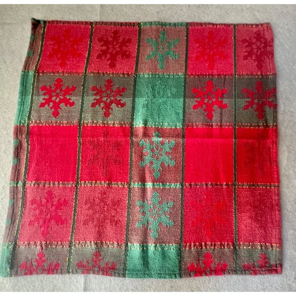 Avon Other - Avon Plaid 8 Placemats & 8 Napkins  Snowflake Pattern Gold Accents Cotton Xmas